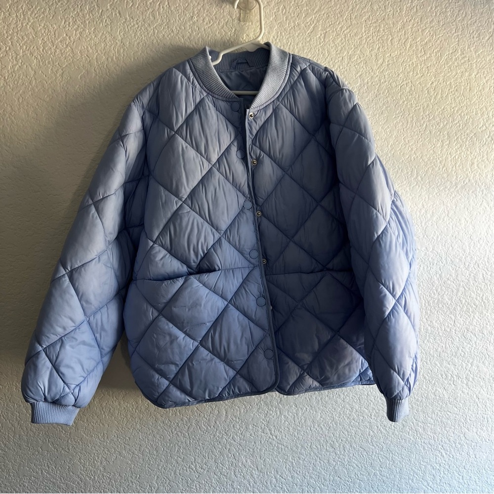 Zara Girls Light Blue Puffer Jacket BNWOT